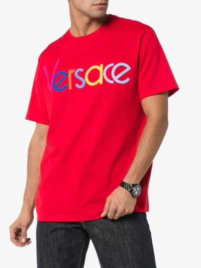 VERSACE VERS EMB LOGO SS TEE RED - 红色