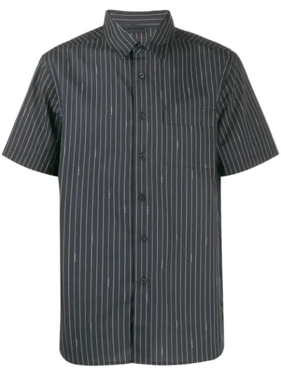 Shop Saturdays Surf Nyc Logo Stripe Shirt In Black
