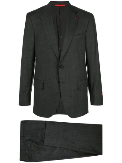 Shop Isaia Single Breasted Blazer Suit In Grey