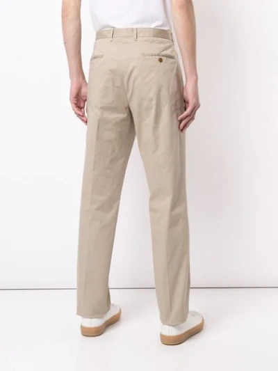 Shop Kent & Curwen Classic Chino Trousers In Neutrals