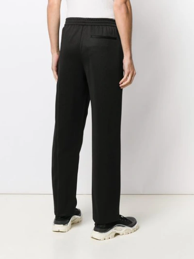 Shop Helmut Lang Embroidered Logo Track Pants In Black
