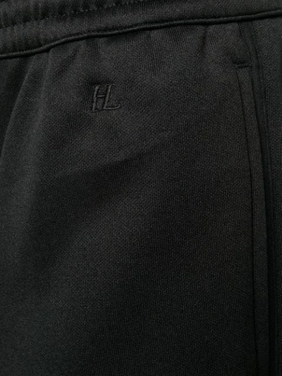 Shop Helmut Lang Embroidered Logo Track Pants In Black