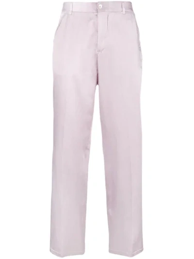 Shop Our Legacy Sateen Tailored Trousers In Pink