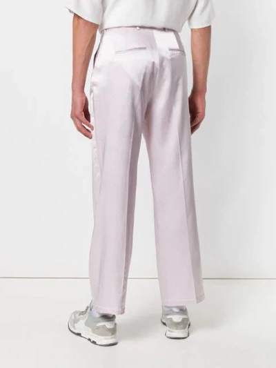 Shop Our Legacy Sateen Tailored Trousers In Pink