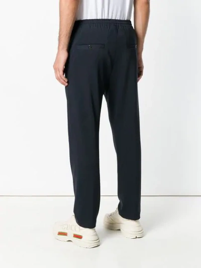 Shop Mauro Grifoni Elasticated Waist Track Trousers In Blue