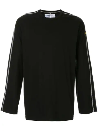 Shop Affix Side Stripe T-shirt In Black