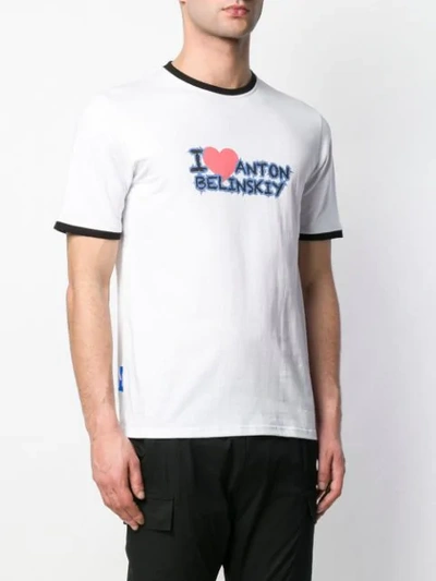 Shop Anton Belinskiy Graphic T-shirt In White
