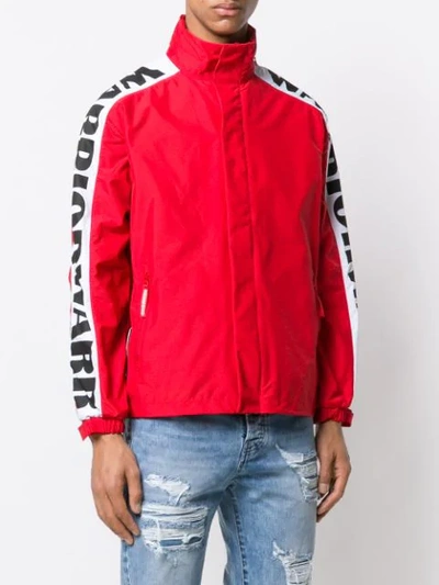 Shop John Richmond Logo Track Style Jacket In Red