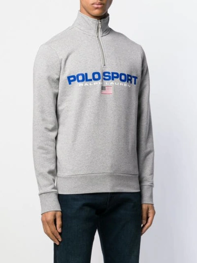 Shop Polo Ralph Lauren Polo Sport Sweatshirt In Grey