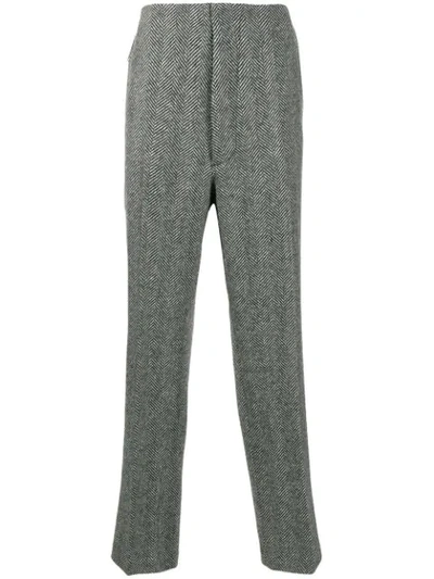 Shop Maison Margiela Oversized Tailored Trousers In Grey