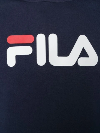 Shop Fila Kapuzenpullover Mit Logo-print In Blue