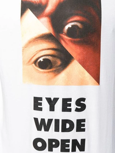 Shop Neil Barrett Eyes Wide Open T-shirt In White