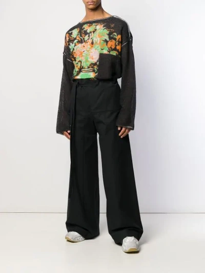 Shop Acne Studios Wide Legged Trousers In Black