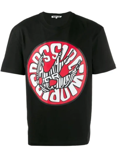 Shop Mcq By Alexander Mcqueen Swallow Motif T-shirt In Black