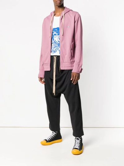 Shop Vivienne Westwood Hooded Logo Jacket - Pink