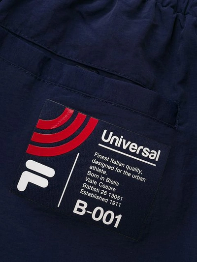 Shop Fila Logo Track Pants In Blue