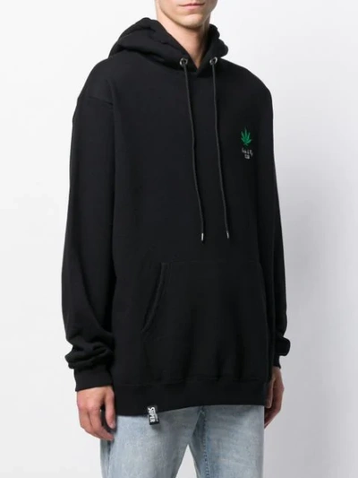 Shop Vision Of Super Embroidered Logo Hoodie In Black