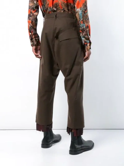 Shop Bed J.w. Ford Tapered Trousers In Brown