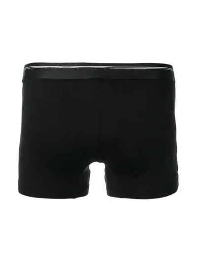 Shop Dolce & Gabbana Crown Logo Print Boxer Shorts In N0000 Nero