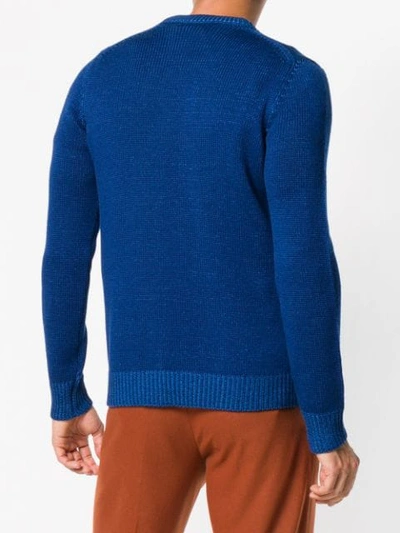 Shop Nuur Ribbed Jumper In Blue