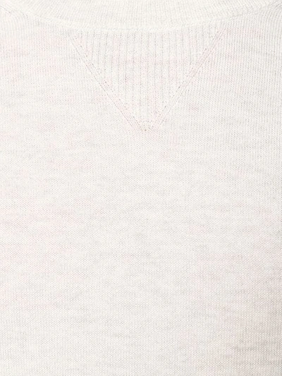 Shop Calvin Klein Knit Crew Neck Sweater In White