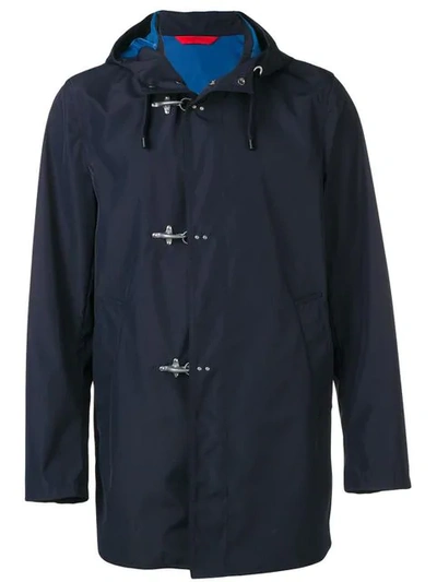 Shop Fay 3-ganci Parka Coat In Blue