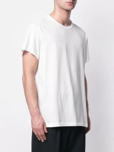 Shop Yohji Yamamoto Oversized Crew Neck T-shirt In White