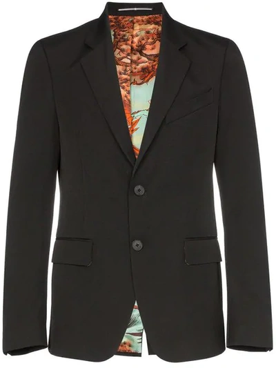 Shop Givenchy Lined Button Up Blazer Jacket In Black