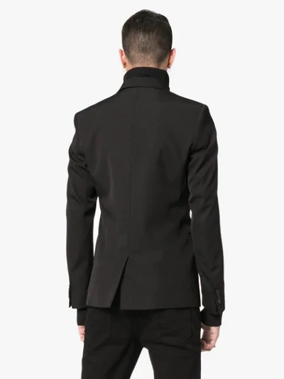 Shop Givenchy Lined Button Up Blazer Jacket In Black