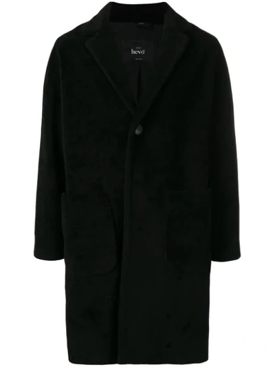 Shop Hevo Single Breasted Coat In Black