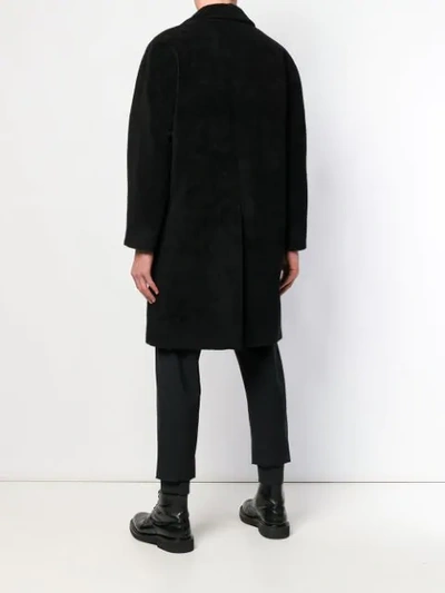 Shop Hevo Single Breasted Coat In Black