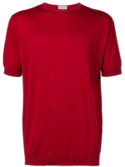 Shop John Smedley 'belden' T-shirt In Red