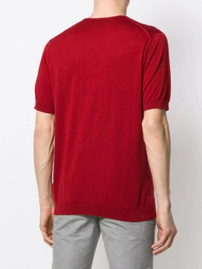 Shop John Smedley 'belden' T-shirt In Red