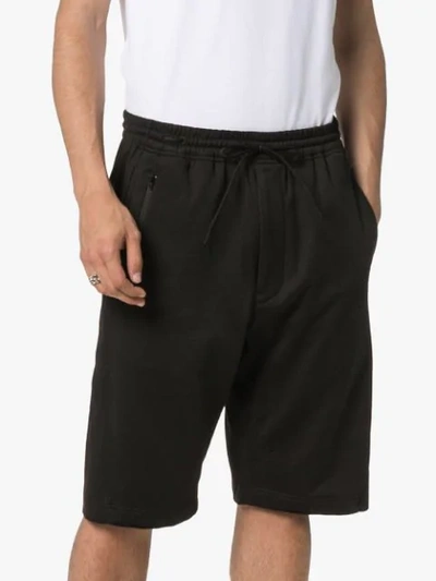Shop Y-3 Drawstring Track Shorts In Black