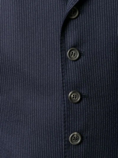 Shop Brunello Cucinelli Pinstriped Waistcoat In Blue