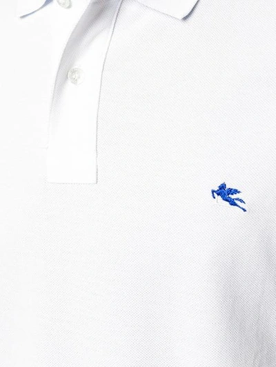 Shop Etro Logo Polo Shirt In White