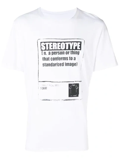 Shop Maison Margiela 'stereotype' T-shirt In White