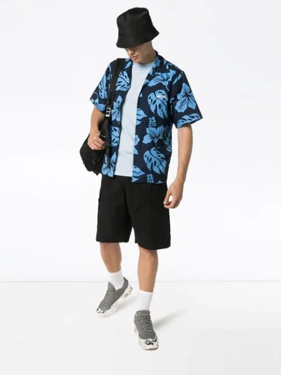 Shop Prada Short-sleeved Hawaiian Shirt In Blue