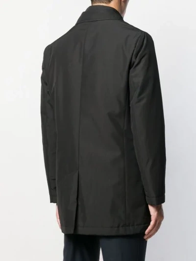 Shop Canali Einreihiger Mantel In Black