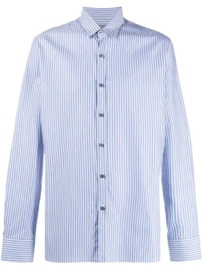 Shop Lanvin Striped Classic Shirt In Blue