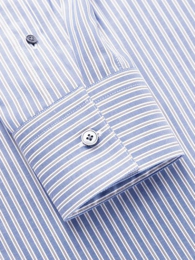 Shop Lanvin Striped Classic Shirt In Blue