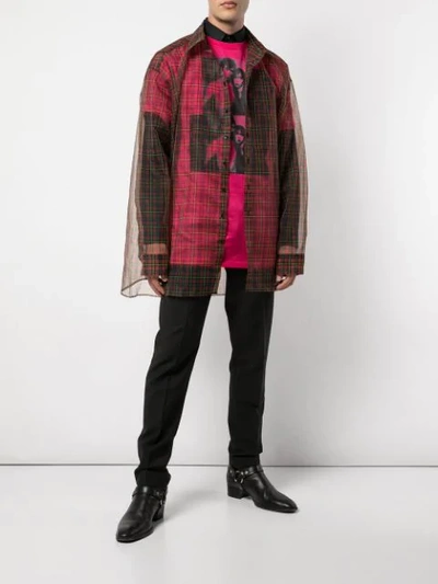 Shop Raf Simons Double-layer T-shirt In Red