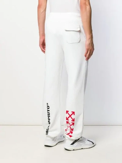 Shop Off-white Graphic Print Track Trousers In White