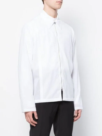 Shop Mackintosh 0002 Zipped Fitted Jacket - Mo2474 / F601 White