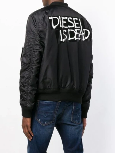 Shop Diesel Hc-j-souly-a Bomber Jacket In Black