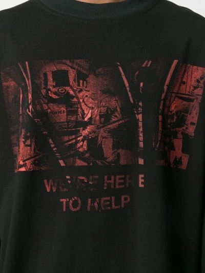 Shop 424 We're Here To Help Sweatshirt In Black