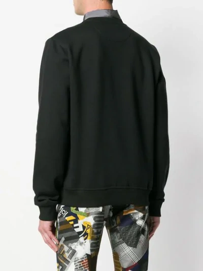 Shop Fendi Crew Neck Sweatshirt In Black