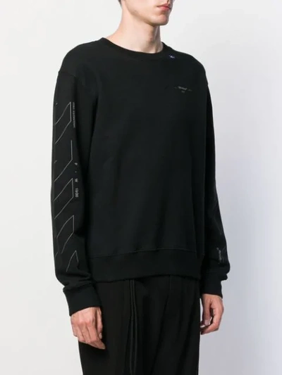 OFF-WHITE LOGO PRINTED SWEATSHIRT - 黑色