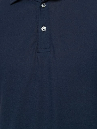 Shop Drumohr Navy Polo Shirt In Blue