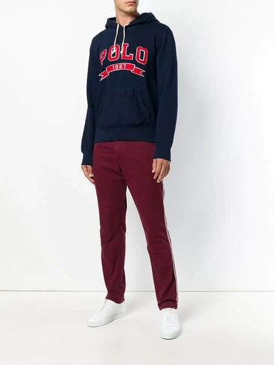 Shop Polo Ralph Lauren Side Band Trousers In Red